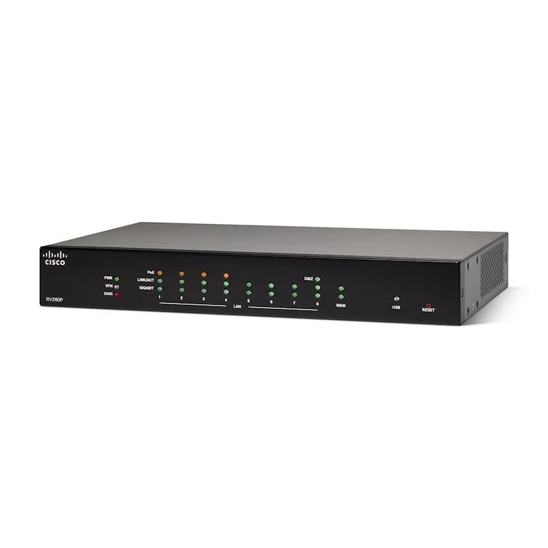 Cisco RV260P 8x RJ45 1000 Mbps, 4x PoE, 1x WAN, router VPN