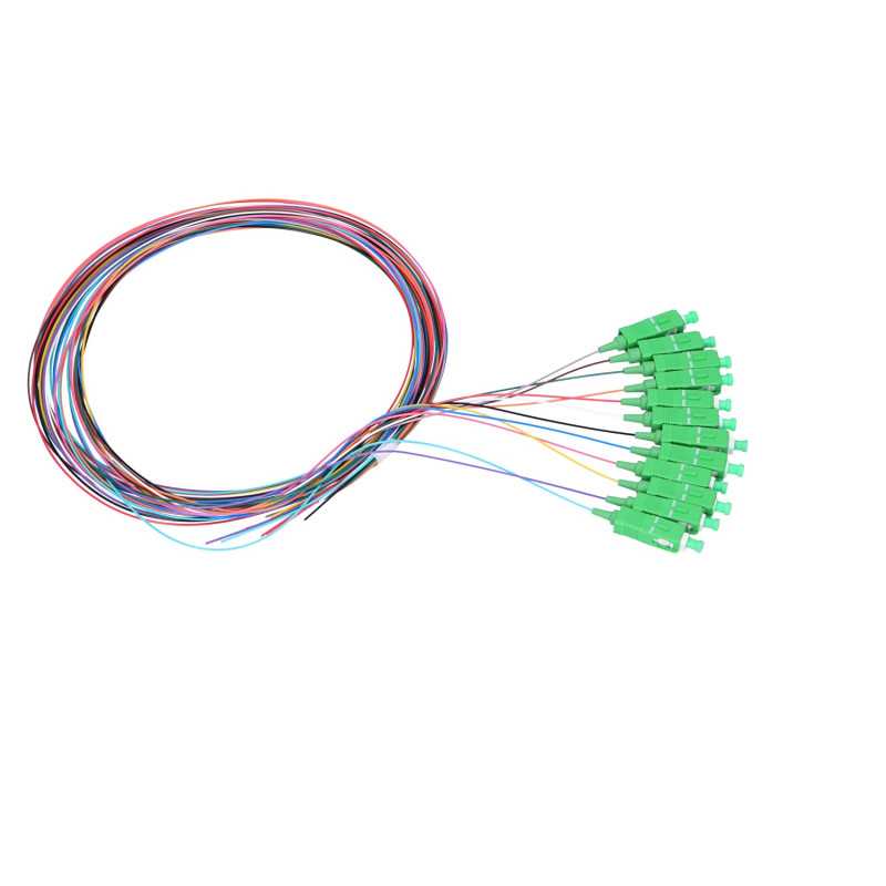 Extralink SC/APC | Pigtail set | Monomodo, 900um, G.657A1, 1,5m, 12 pcs, 12 colores - Imagen 2