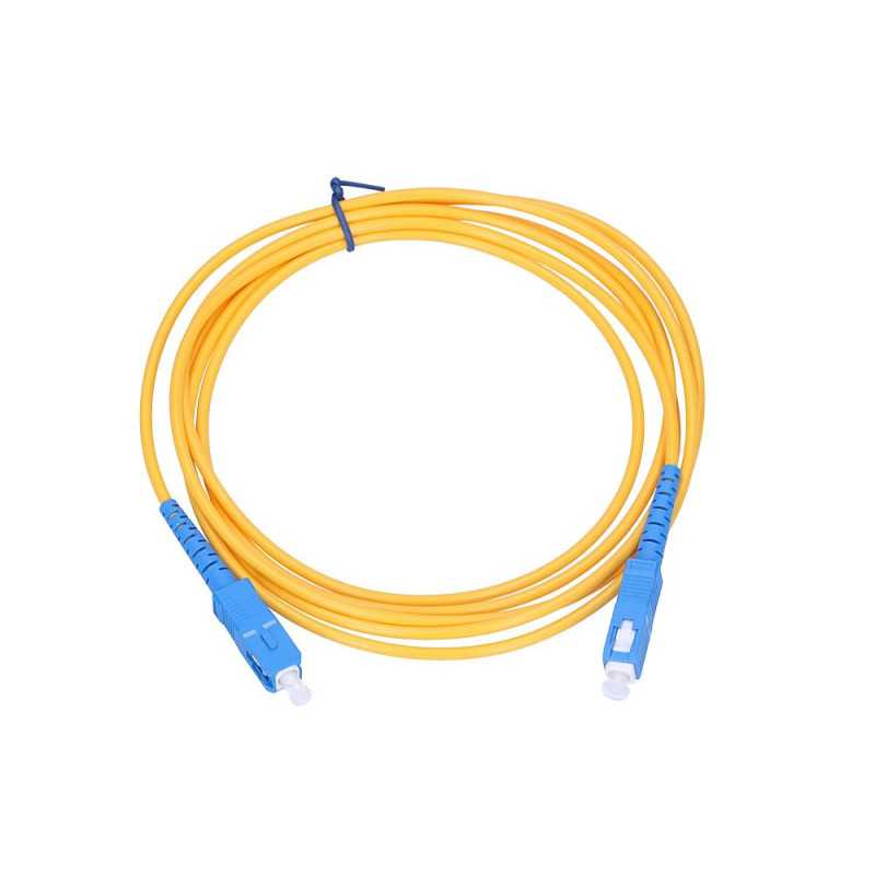 Extralink SC/UPC-SC/UPC | Patchcord | Jednomodowy, Simplex, G652D, 3mm, 1m