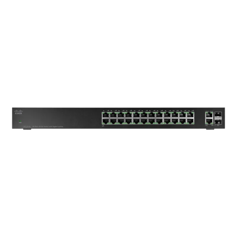 Cisco SF112-24 Schalter 24x 100Mb/s, 2x SFP 1Gb/s Combo, Rackmontage