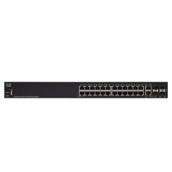 Cisco SF250-24P Switch PoE 24x 100Mb/s PoE/PoE+, 2x 1Gb/s Combo(RJ45/SFP), PoE 185W, řízený