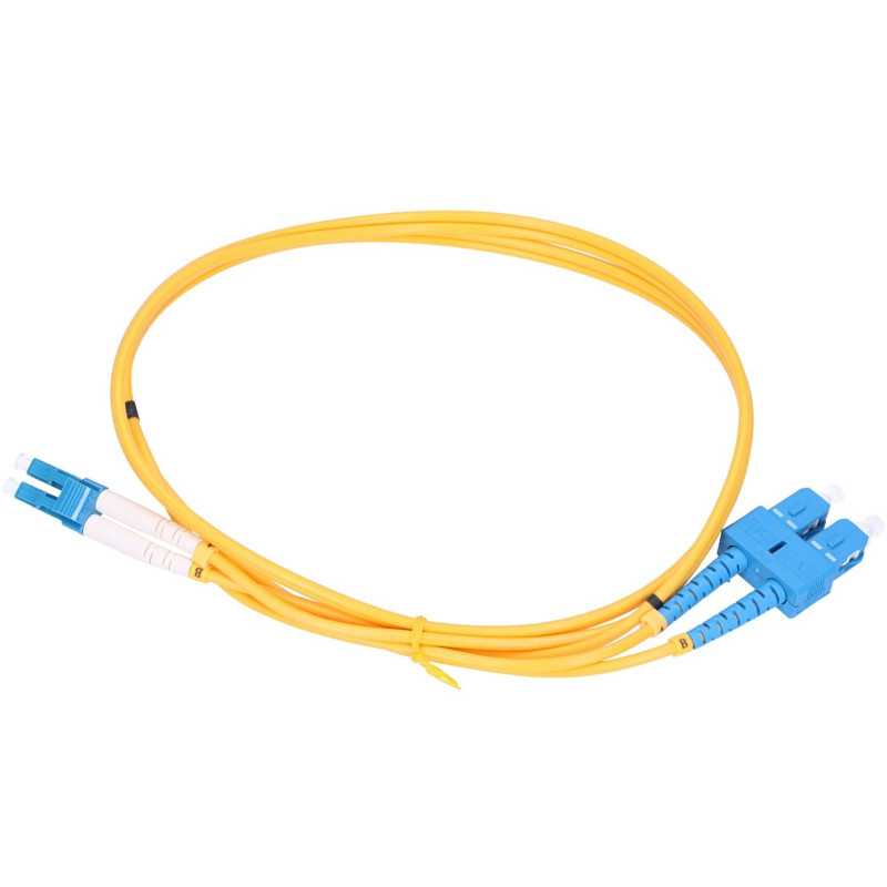 Extralink SC/UPC-LC/UPC | Patchcord | PVC, Monomodale, Duplex, G652D, 3mm, 3m - Immagine 2