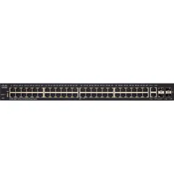 Cisco SF250-48HP Anahtarı, 48x 100Mb/s PoE/PoE+, 2x 1Gb/s Combo + 2x SFP, PoE 195W, Yönetilebilir