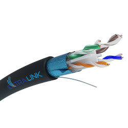 Extralink CAT6 FTP (F/UTP) V2 Dış Ağı Kablosu, 305M - Görsel 2