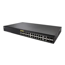Cisco SF350-24MP Anahtar, 24x 100Mb/s Max PoE, 375W, 2x Combo (RJ45/SFP) + 2x SFP, Yönetilen