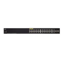 Cisco SF350-24MP Anahtar, 24x 100Mb/s Max PoE, 375W, 2x Combo (RJ45/SFP) + 2x SFP, Yönetilen