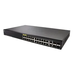 Cisco SF350-24P Switch 24x 100Mb/s PoE, 185W, 2x Combo(RJ45/SFP) + 2x SFP, administrado