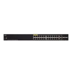 Cisco SF350-24P Switch 24x 100Mb/s PoE, 185W, 2x Combo(RJ45/SFP) + 2x SFP, gerenciado