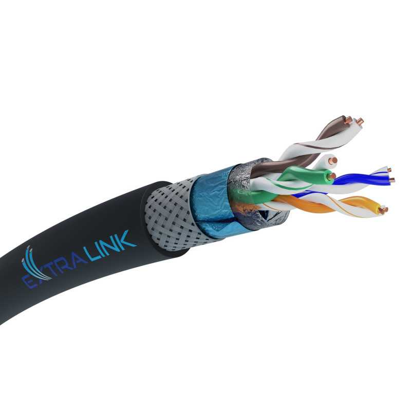 Extralink CAT5E SFTP (SF/UTP) V2 für Außenbereich | Verdrillte Zweidrahtleitung | 305M - Bild 2