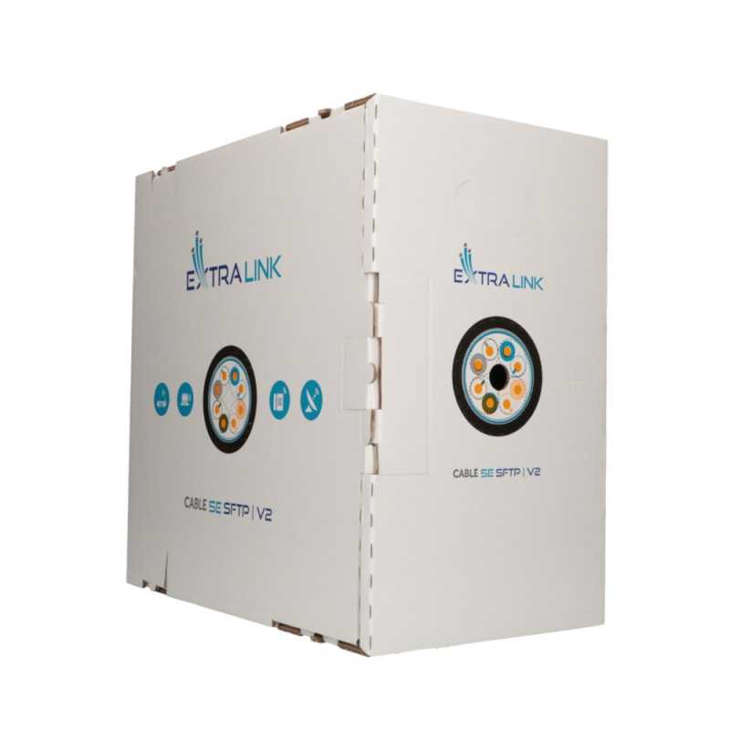 Сетевой кабель Extralink CAT5E SFTP (SF/UTP) V2 Внешний, 305М - Изображение 3