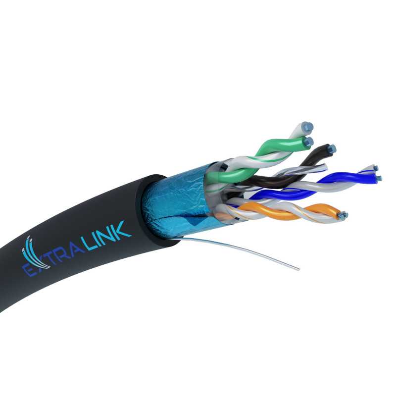 Cable de red Extralink CAT5E FTP (F/UTP) exterior gelificado, 305M - Imagen 2