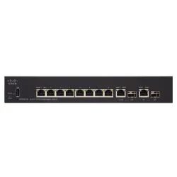 Cisco SF352-08 Switch 8x 100Mb/s, 2x 1Gb/s Combo(RJ45/SFP), gestito