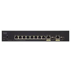 Cisco SF352-08P Schalter 8x 100Mb/s Max PoE-Schalter, 62W, 2x 1Gb/s Combo(RJ45/SFP) , Verwaltet