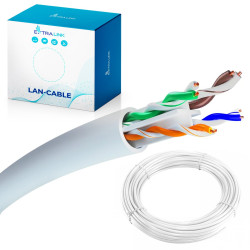 Cabo de Rede Tran&ccedil;ado Extralink CAT6 UTP (U/UTP) Interno,...
