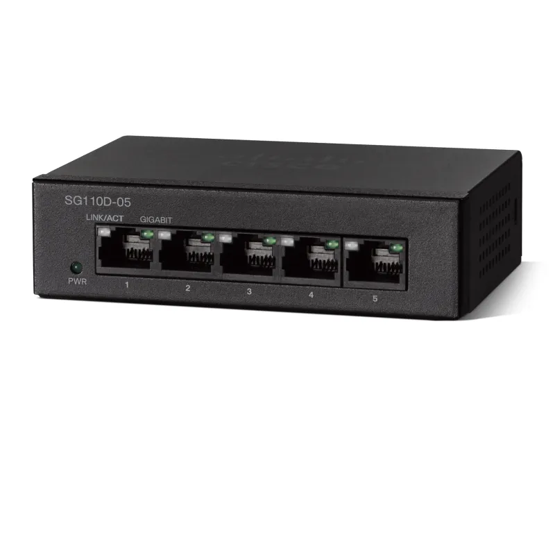 Cisco SG110D-05 Anahtarı, 5x 1000Mb/s, Masaüstü Kasa