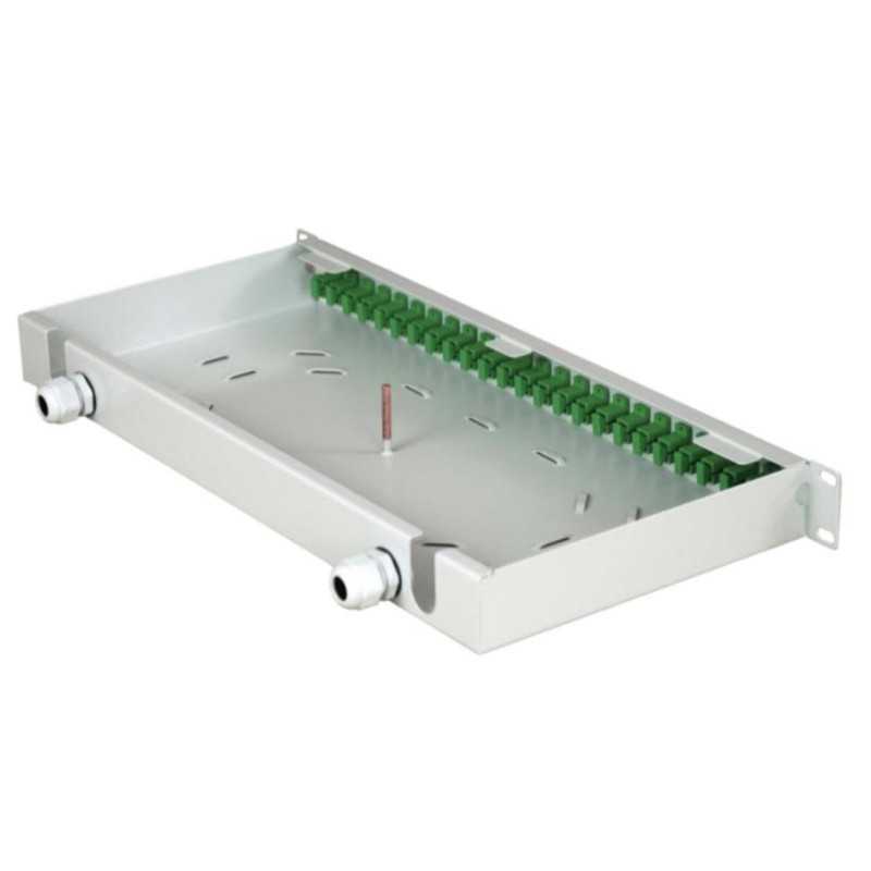 Mantar PS 19 "1U SC 24 Duplex | Caixa de distribuiçao de fibra óptica | 210 mm de profundidade - Imagem 2