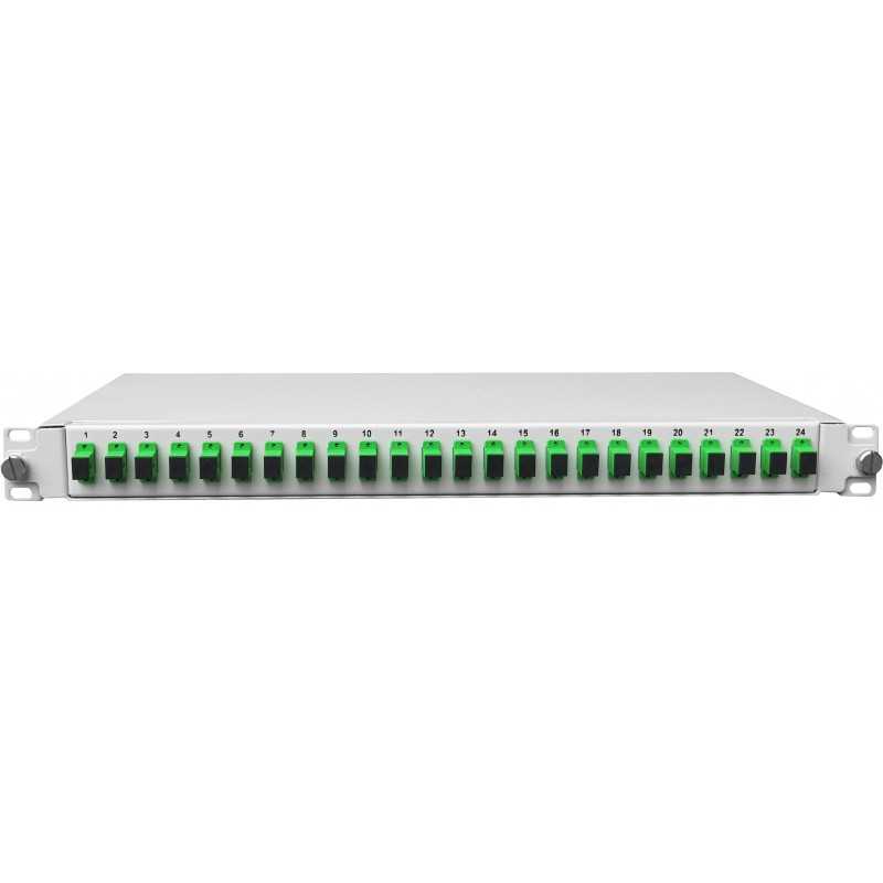 Mantar PS 19 Fiber Optik Patch Panel 1U SC 24 Simplex Kayar, çekme derinliği 255 mm - Görsel 5