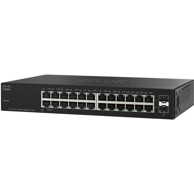 Cisco SG112-24 Anahtarı, 24x 1000Mb/s, 2x SFP 1Gb/s Combo, Rack Montaj