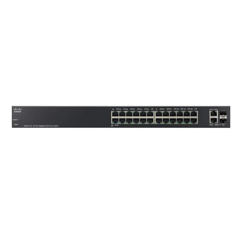 Cisco SG220-26 Switch 24x 1000Mb/s, 2x SFP/RJ45 Combo, Zarządzany, Obudowa Rack