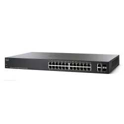 Cisco SG220-26P Switch PoE 24x 1000Mb/s, 2x SFP/RJ45 Combo, 24x PoE, 180 W, Řízený, Kryt Rack