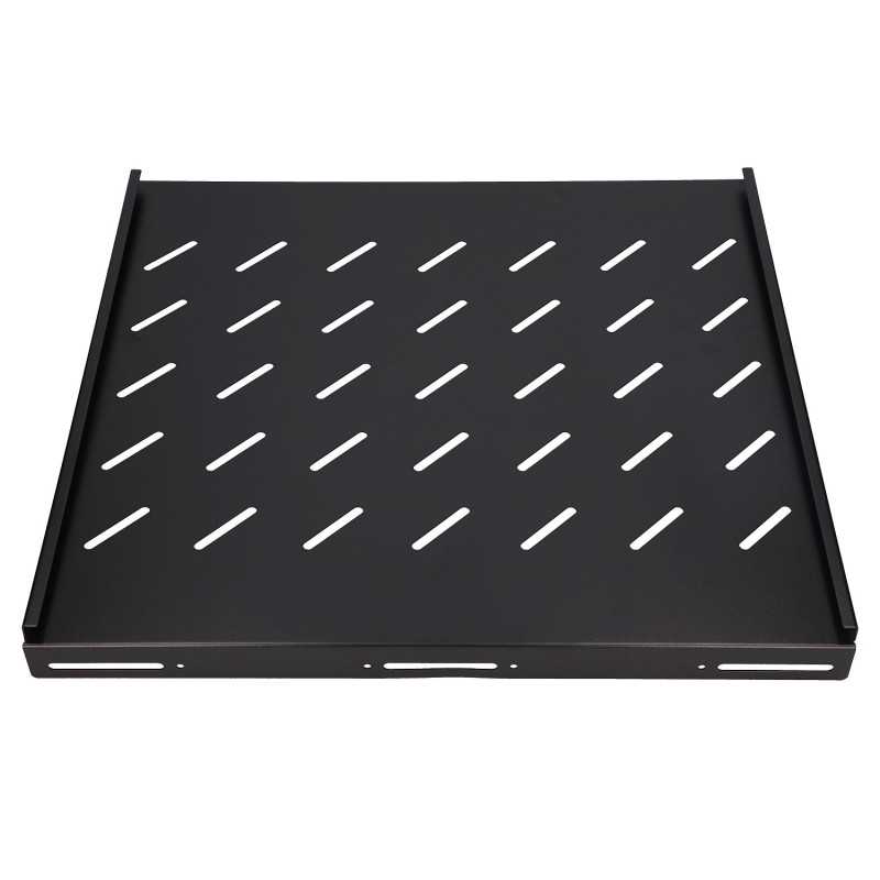 Extralink 1U 500mm Černá | Police | 19", 502 x 472mm, bodová, pro skříně s hloubkou 800mm - Obrázek 2