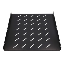 Extralink 1U 500mm Black | Fixed shelf | 19", 502 x 472mm, for 800mm depth cabinets - Image 3