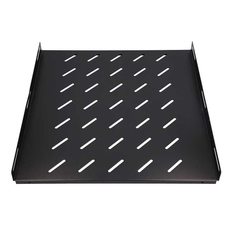 Extralink 1U 500mm Siyah Raf, 19", 502 x 472mm, Nokta Montajlı 800mm Derinliğinde Raflar için - Görsel 3