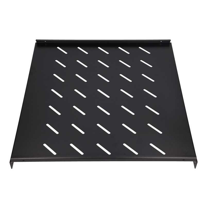 Extralink 1U 500mm Black | Fixed shelf | 19", 502 x 472mm, for 800mm depth cabinets - Image 4