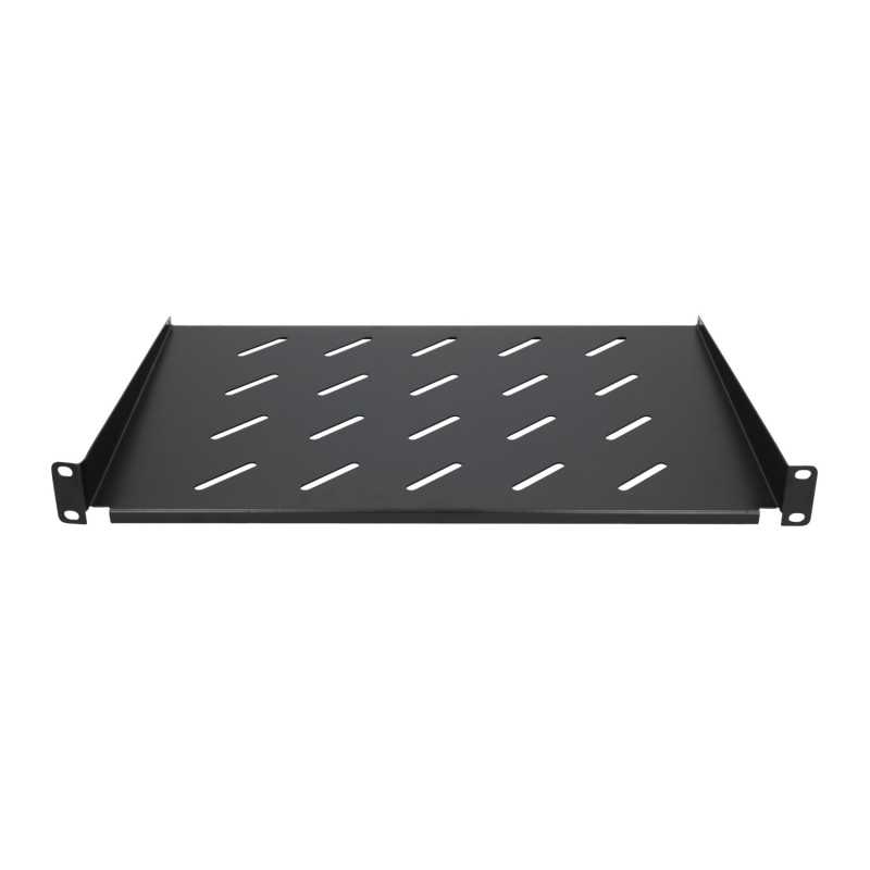 Полка Extralink 1U 300mm Черная, 19" для настенных стоек - Изображение 4