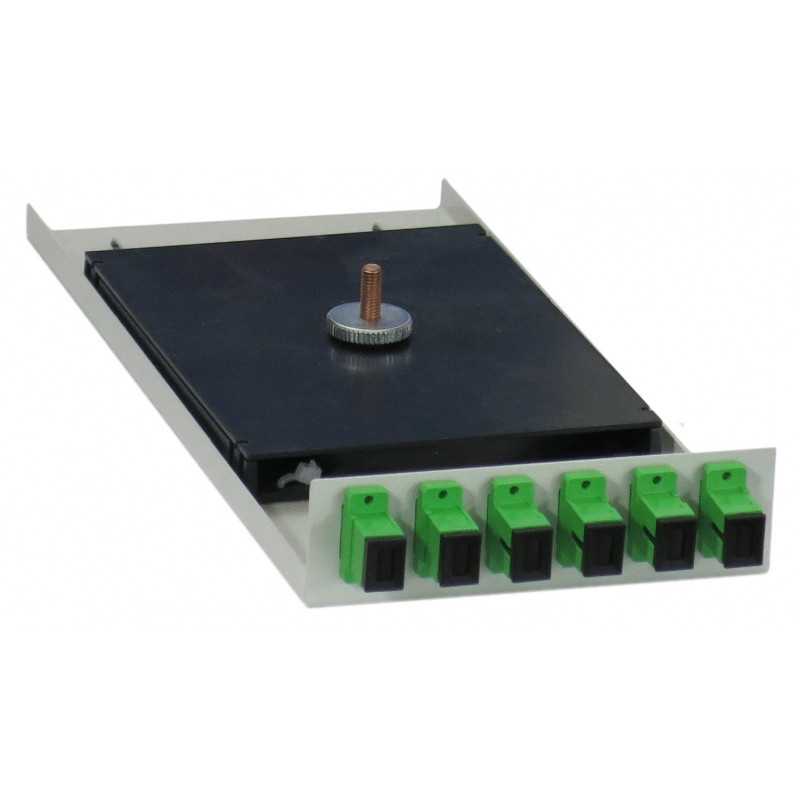 Mantar PSN 1 SC 6x Simplex | Patch Panel de Fibra Óptica | profundidad 32 mm - Imagen 3