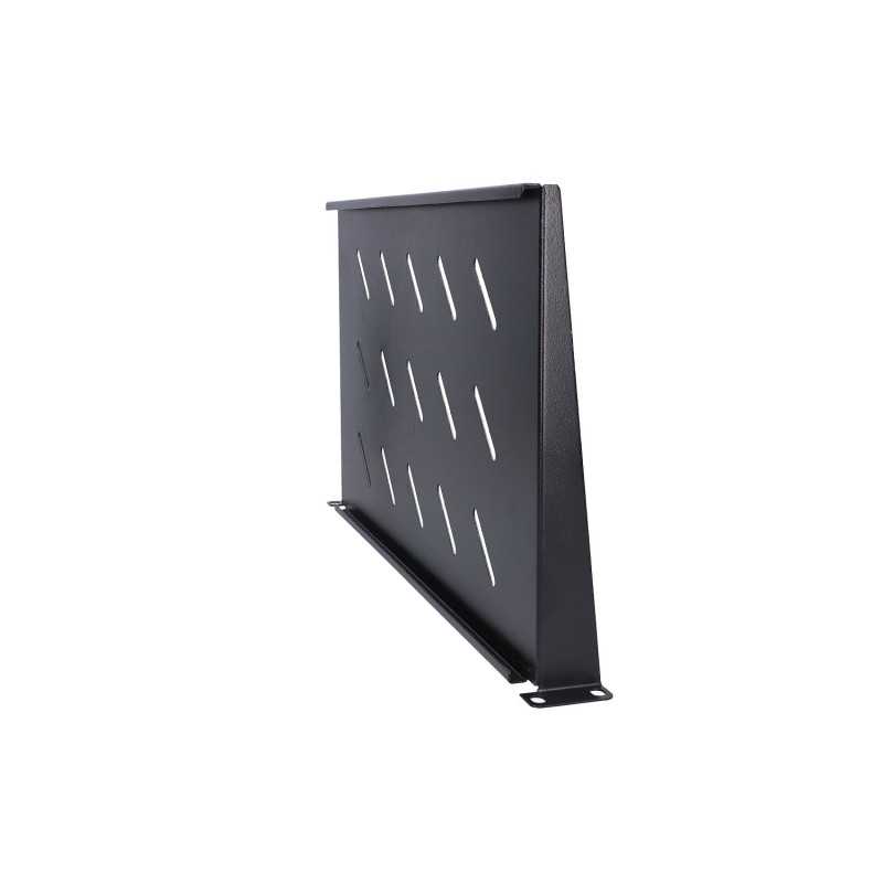 Полка Extralink 1U 350mm Черная, 19", для настенных шкафов - Изображение 4