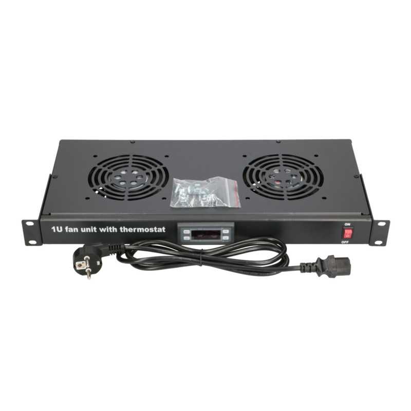 Extralink | Ventilátorový panel | 19", 2 ventilátory, s termostatem - Obrázek 7
