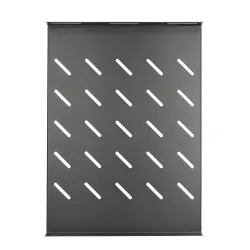 Полка Extralink 1U черная 350mm, 19", 490x360mm, точечное...