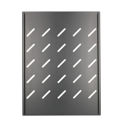 Extralink 1U Siyah Raf 350mm, 19", 490x360mm, Nokta Montajlı, 600mm Derinlikteki Raflar için - Görsel 2