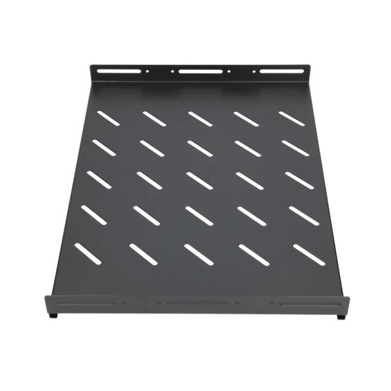 Extralink 1U Siyah Raf 350mm, 19", 490x360mm, Nokta Montajlı, 600mm Derinlikteki Raflar için - Görsel 3