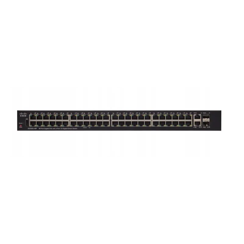 Cisco SG250X-48P Switch PoE 48x 1000Mb/s PoE/PoE+, 382W, 2x 10Gb/s, 2x SFP+, Zarządzalny