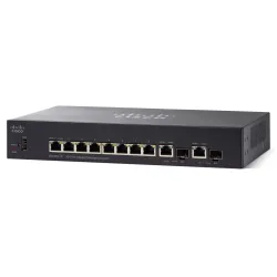 Cisco SG350-10 Switch 8x 1000Mb/s, 2x Combo(RJ45/SFP), Řízený
