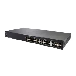 Cisco SG350-28 Anahtar, 24x 1000Mb/s, 2x Combo(RJ45/SFP) + 2x SFP, Yönetilebilir