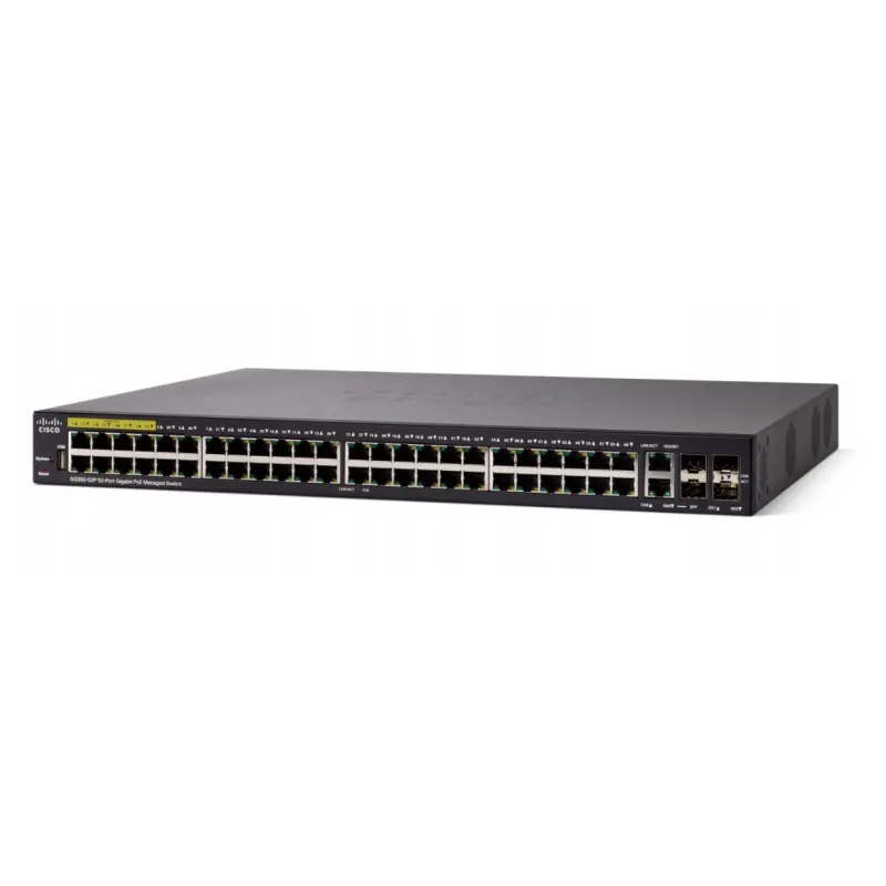 Cisco SG350-52P PoE Switch 48x 1000Mb/s PoE, 375W, 2x Combo(RJ45/SFP) + 2x SFP, Gerenciado