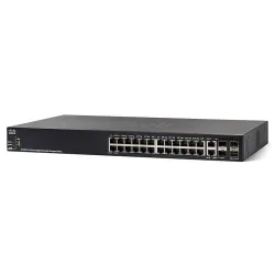 Cisco SG350X-24MP PoE-Schalter 24x Gigabit RJ45 PoE, 2x 10G Combo(RJ45/SFP+), 2x SFP+, 382W PoE, stapelbar