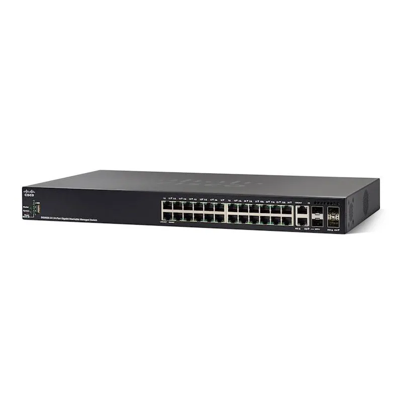 Cisco SG350X-24MP Switch PoE 24x Gigabit RJ45 PoE, 2x 10G Combo(RJ45/SFP+), 2x SFP+, 382W PoE, apilable