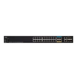 Cisco SG350X-24PD PoE Swtich 24x Gigabit RJ45 PoE, 4x 1G/2,5G RJ45, 2x 10G Combo(RJ45/SFP+), 2x SFP+, 375W PoE, Stackable