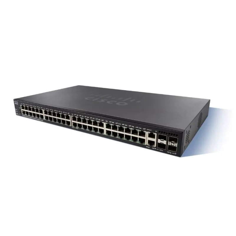Cisco SG350X-48P PoE Switch 48x Gigabit RJ45 PoE, 2x 10G Combo(RJ45/SFP+), 2x SFP+, 382W PoE, impilabile