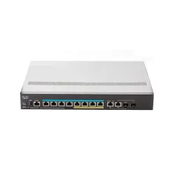 Cisco SG350X-8PMD-K9-EU Anahtar, 8x RJ45 2.5Gb/s, 4x PoE+, 2x RJ45/SFP+ Kombinasyonu, 240W