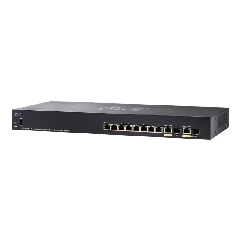 Cisco SG355-10P Schalter 10x 1000Mb/s PoE-Schalter, 62W, 2x Combo (RJ45/SFP)