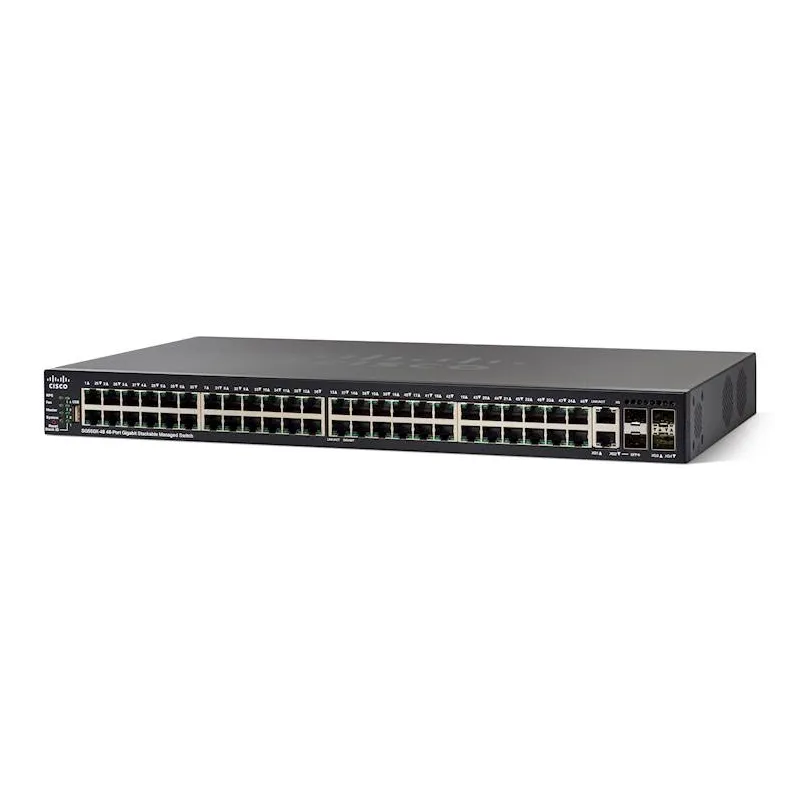 Cisco SG550X-48MP Switch PoE 46x 1000Mb/s PoE, 2x 10G Combo(RJ45/SFP+), 2x SFP+, 740W, Stackovatelný