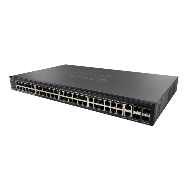 Cisco SG550X-48MP Switch PoE 46x 1000Mb/s PoE, 2x 10G Combo(RJ45/SFP+), 2x SFP+, 740W, Stackovatelný