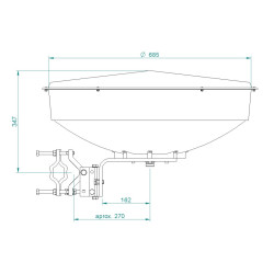 Antena Parabólica Jirous JRMA-650 10/11, 10.1 – 11.7GHz, 35dBi, Dedicada para Mimosa B11 - Imagem 4