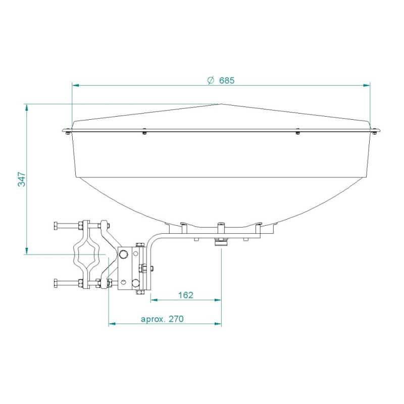 Jirous JRMA-650 Parabolic Antenna 10/11, 10.1 – 11.7GHz, 35dBi, Dedicated for Mimosa B11 - Image 4