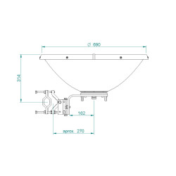 Jirous JRMC-680 Parabolantenne 10/11, 10.1 - 11.7GHz, 34dBi, Für Mimosa B11 entwickelt - Bild 2